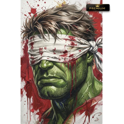 Tableau Hulk Pop Art Premium portrait street art vert bandeau LVIP