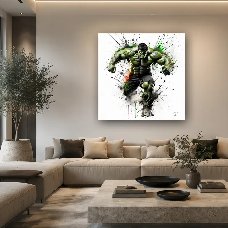 Œuvre Hulk en mouvement style street art contemporain par LVIP