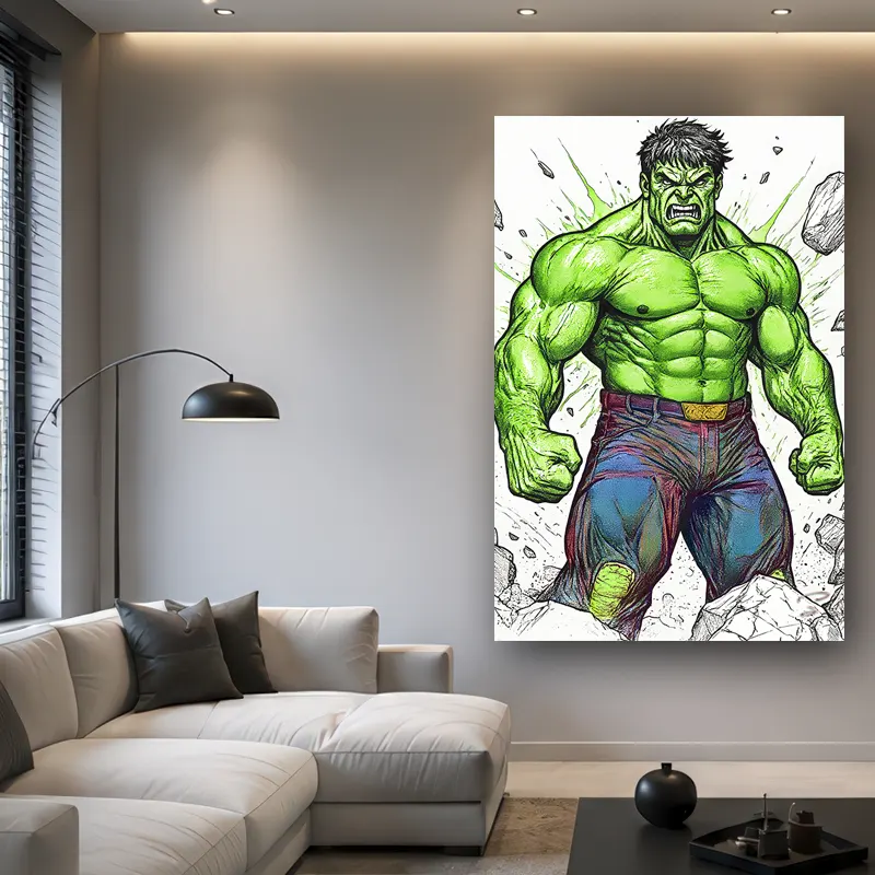 Décoration murale Hulk Marvel pour salon moderne