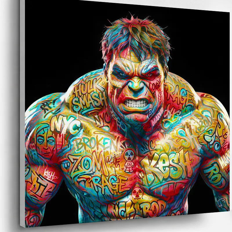 Œuvre Hulk Street Art sur pvc