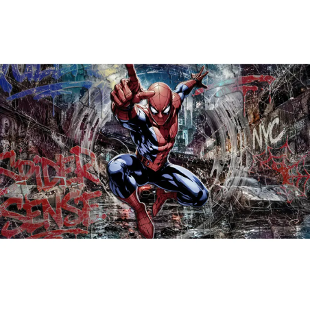 Tableau Spider-Man Street Art Premium dans les rues de New York by LVIP