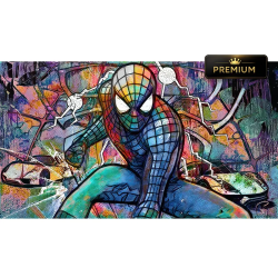 tableau graffiti Spider-Man pop art street art by LVIP