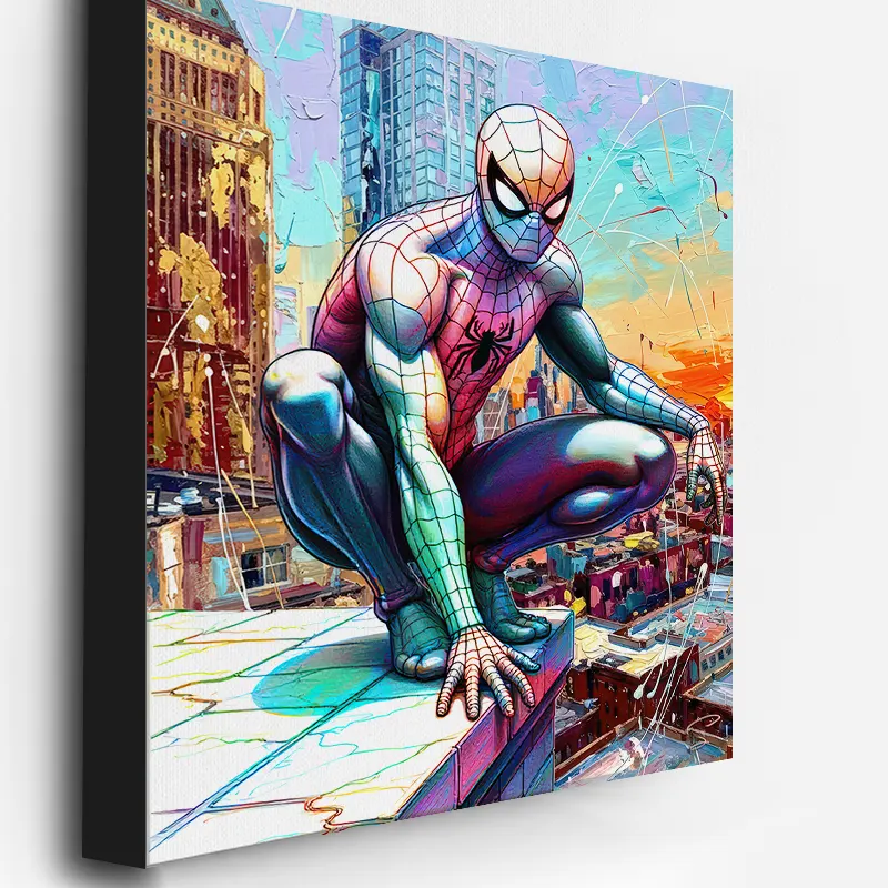Tableau Spider-Man Pop Art imprimé sur toile canvas premium.