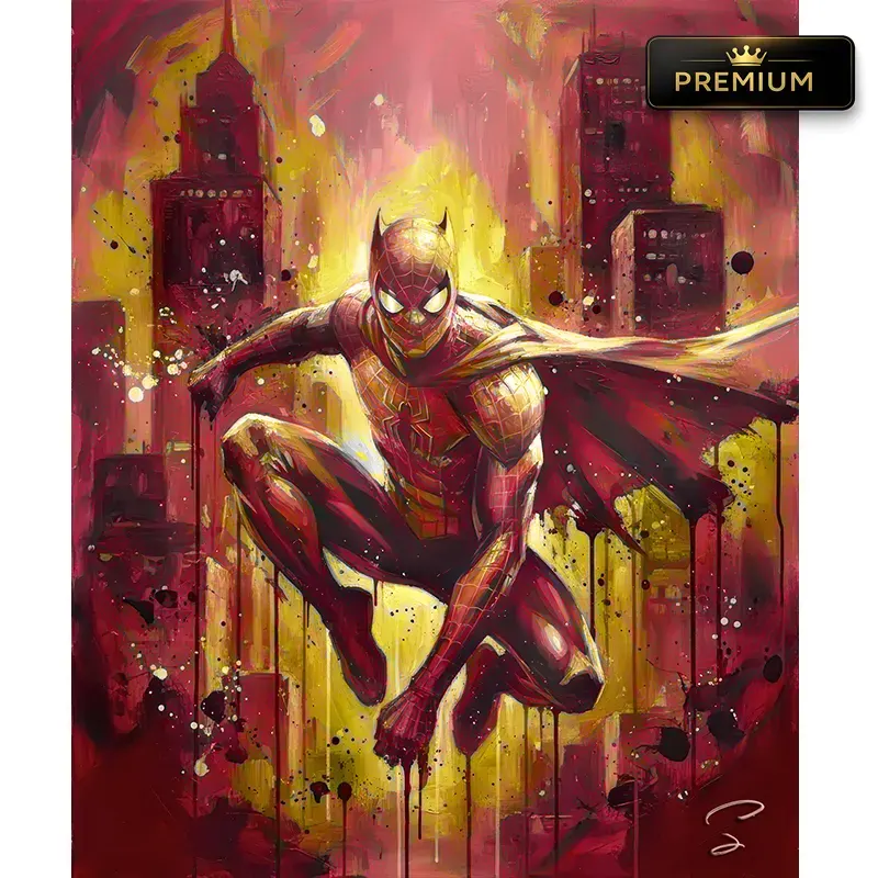 tableau-spider-man-pop-art-premium-golden-skyline-new-york LVIP