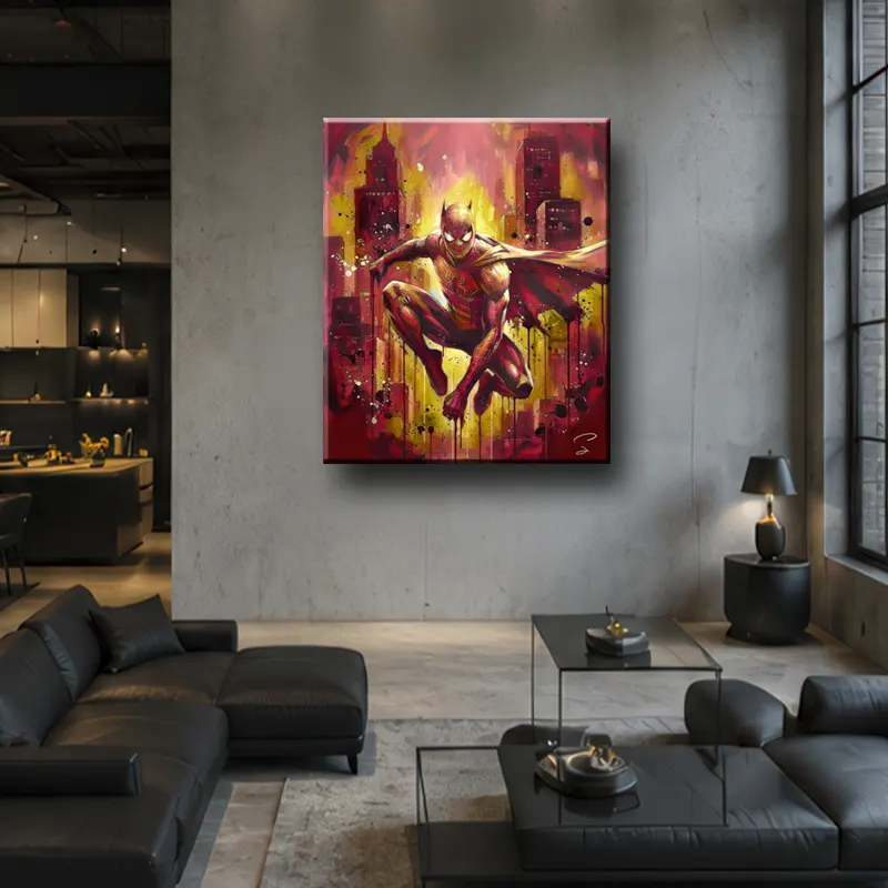 Décoration murale Spider-Man Pop Art haut de gamme pour Loft.