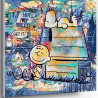 Tableau Snoopy Pop Art sur panneau PVC premium finition mate.