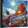 Tableau snoopy & Co sur toiole HD