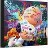 Tableau Snoopy & Charlie Brown street art sur toile