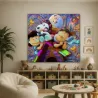 Tableau Peanuts Pop Art coloré réunissant Snoopy et ses amis