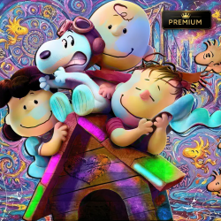tableau-peanuts-snoopy-pop-art-colore-friends-forever