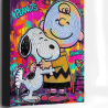 Tableau Snoopy Pop Art aux couleurs vibrantes sur toile