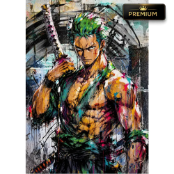 tableau-zoro-one-piece-street-art-sabreur-urbain-by-lvip