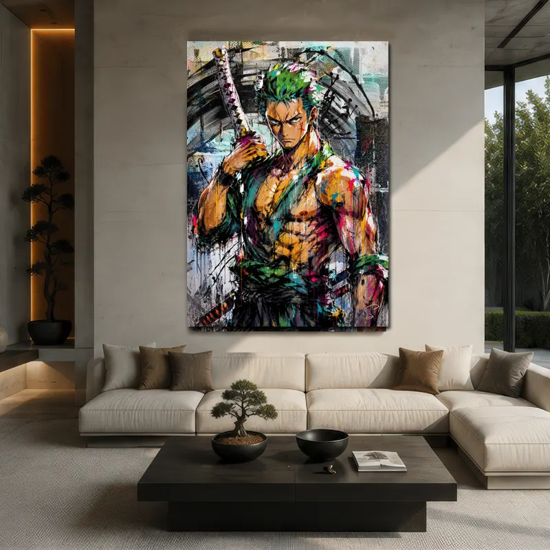 tableau-zoro-one-piece-salon-contemporain