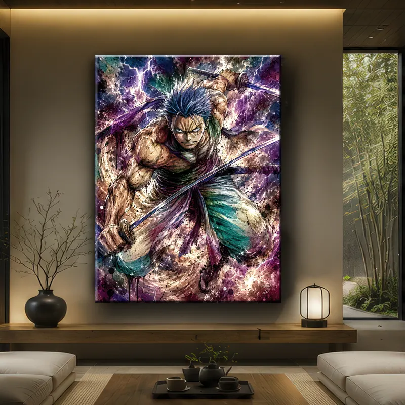 tableau-zoro-one-piece-pop-art-deco-design