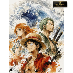 tableau-one-piece-luffy-zoro-nami-by-lvip