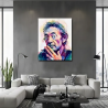 Portrait coloré pop art Serge Gainsbourg impression toile