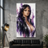 tableau-nico-robin-one-piece-pop-art-purple-elegance