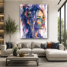 tableau-portrait-femme-contemporain-colore-salon-design