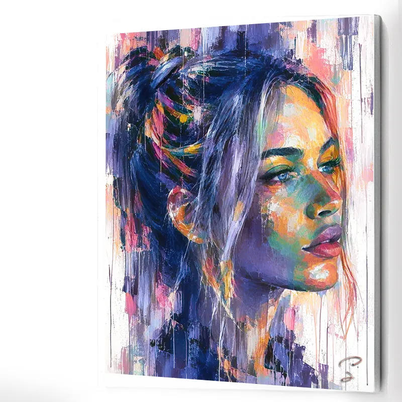 tableau-portrait-femme-contemporain-colore-impression-toile-canvas