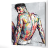 Tableau Regard Interdit imprimé sur toile canvas premium – Collection Sensualité Pop Art LVIP