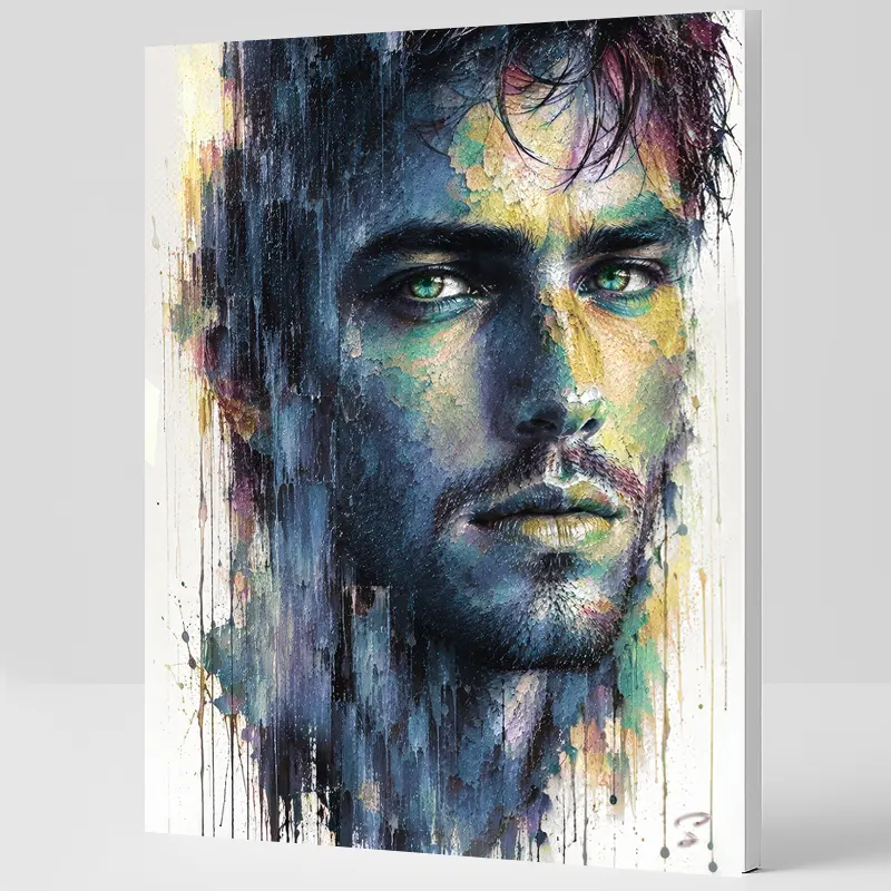Portrait masculin contemporain imprimé sur toile