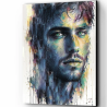 Portrait masculin contemporain imprimé sur plexiglas