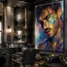 Tableau portrait masculin Insoumis Street Art dans bar