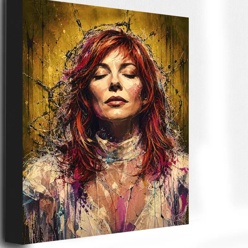 tableau-mylene-farmer-pop-art-impression-toile-canvas