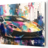 Tableau Voiture de Sport Pop Art – Prismatic Velocity | LVIP