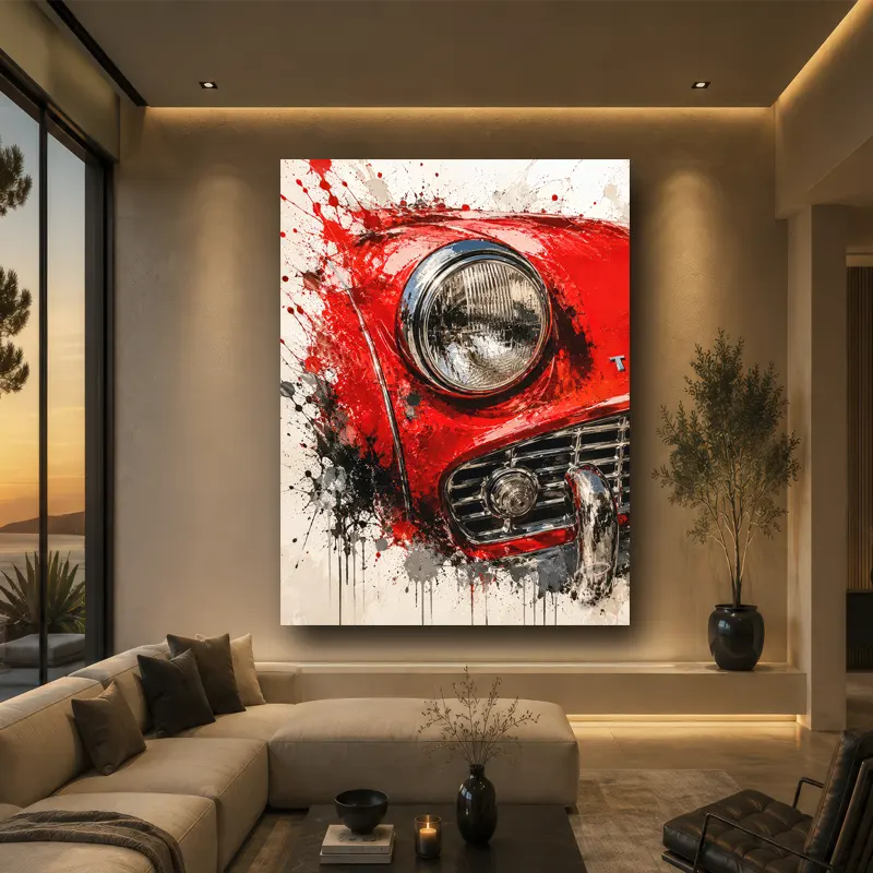 tableau-voiture-ancienne-triumph-pop-art