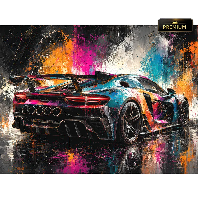 Tableau Voiture de Sport Prismatic Rush | LVIP