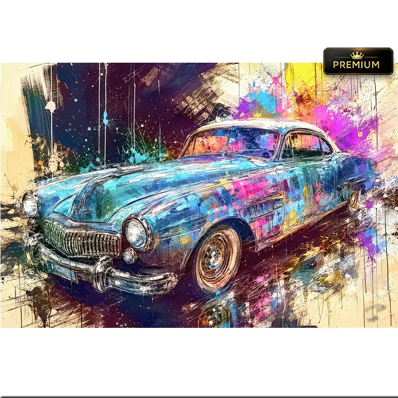Tableau Chevrolet des années 1950 Pop Art Chrome Rebellion art automobile LVIP