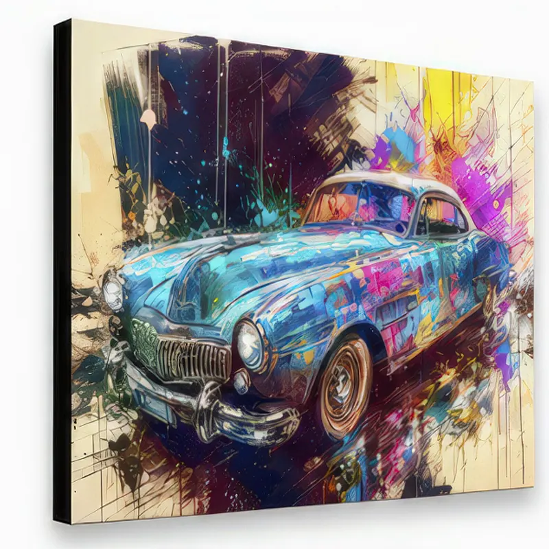 Tableau Chevrolet des années 1950 Chrome Rebellion sur supports premium LVIP toile hd