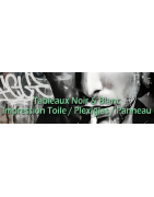 Portraits noir et blanc femmes style pop art en impression pour décoration murale