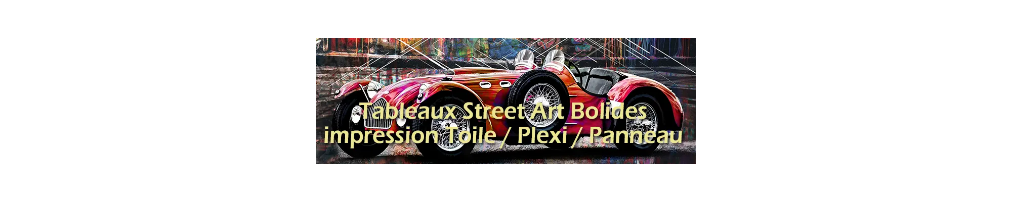 Tableau Voiture Street Art | Art Urbain Automobile Moderne