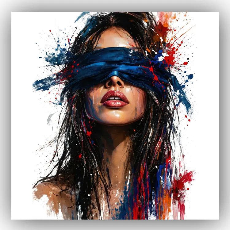 tableau pop art femme colorée moderne décoration murale