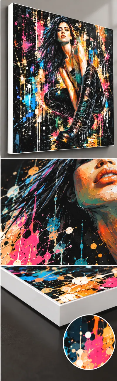 Urban Rebel sur panneau PVC 5 mm mat avec tranche blanche