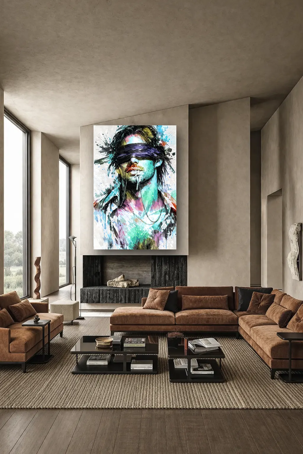 tableau homme artistique moderne