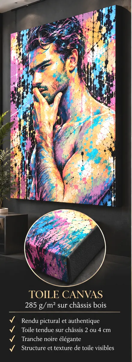 Inner Chaos sur Toile Canvas 285 g/m² avec tranche noire