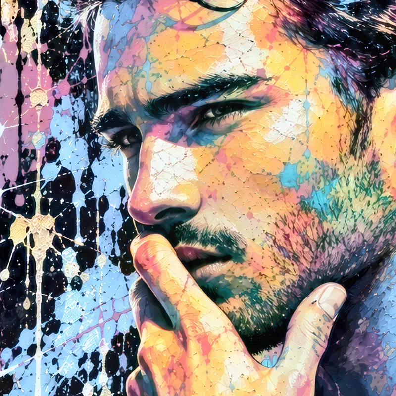 Tableau homme street art coloré – Inner Chaos zoom