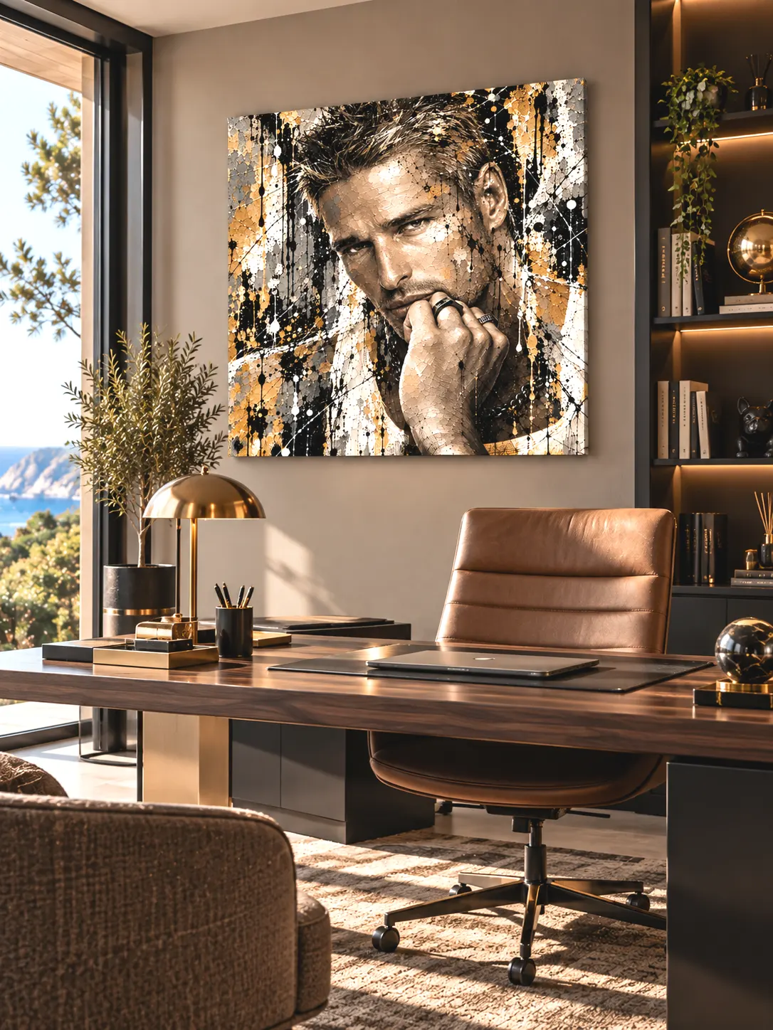Portrait homme contemporain Rebel Mind dans un bureau design
