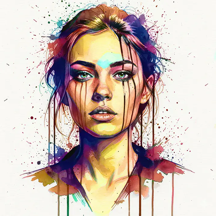 Tableau portrait femme Pop Art coloré – LVIP