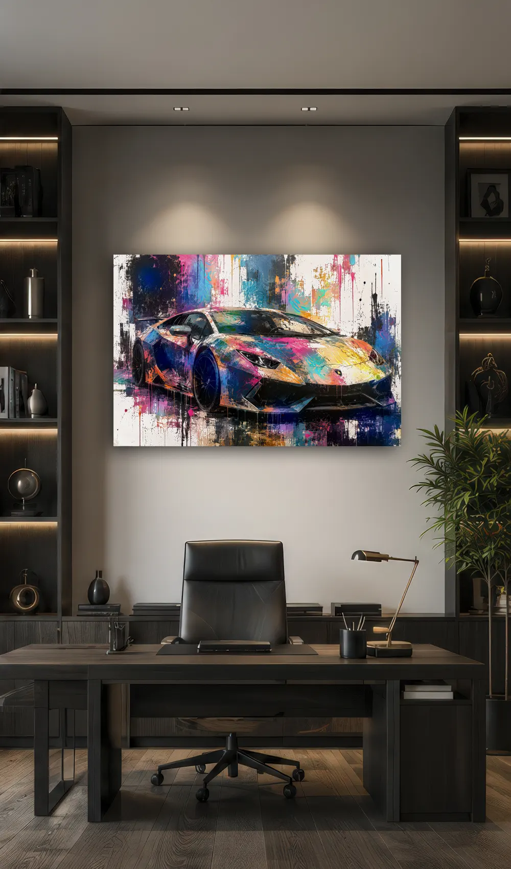 tableau-bolide-lamborghini-pop-art