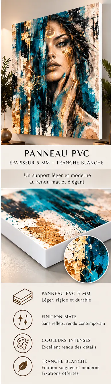 Lunaria sur Toile Canvas Plexiglas et panneau PVC – trois finitions disponibles