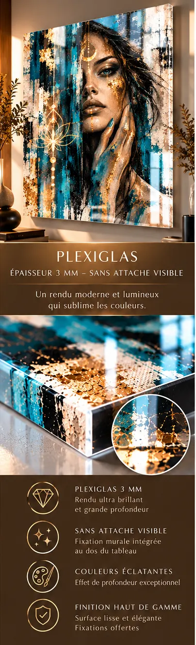Lunaria sur Toile Canvas Plexiglas et panneau PVC – trois finitions disponibles