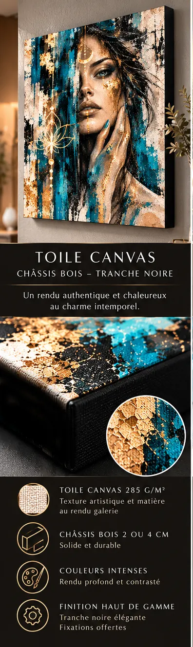 Lunaria sur Toile Canvas Plexiglas et panneau PVC – trois finitions disponibles
