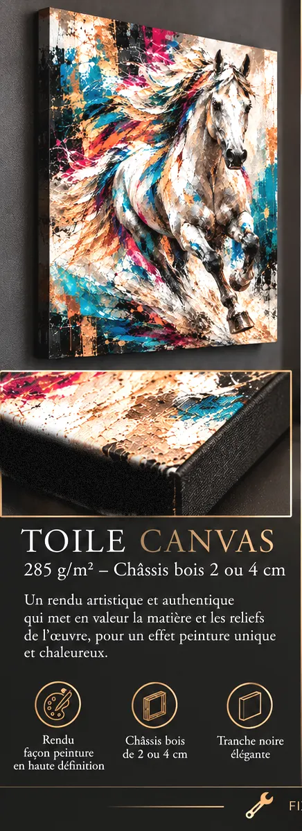 Wild Velocity sur Toile Canvas 285 g/m² avec tranche noire