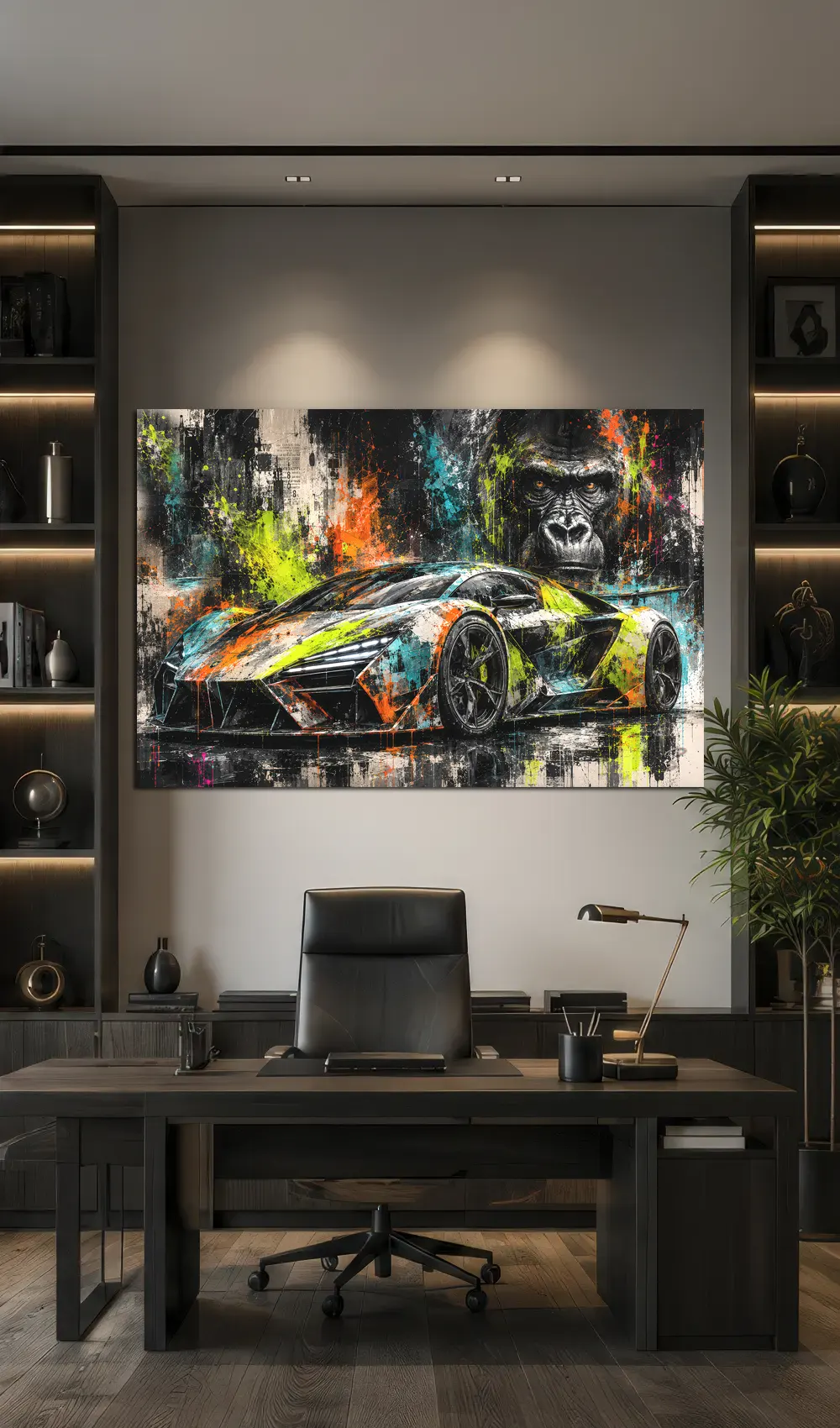 Tableau Primal Velocity sur support premium – art automobile LVIP