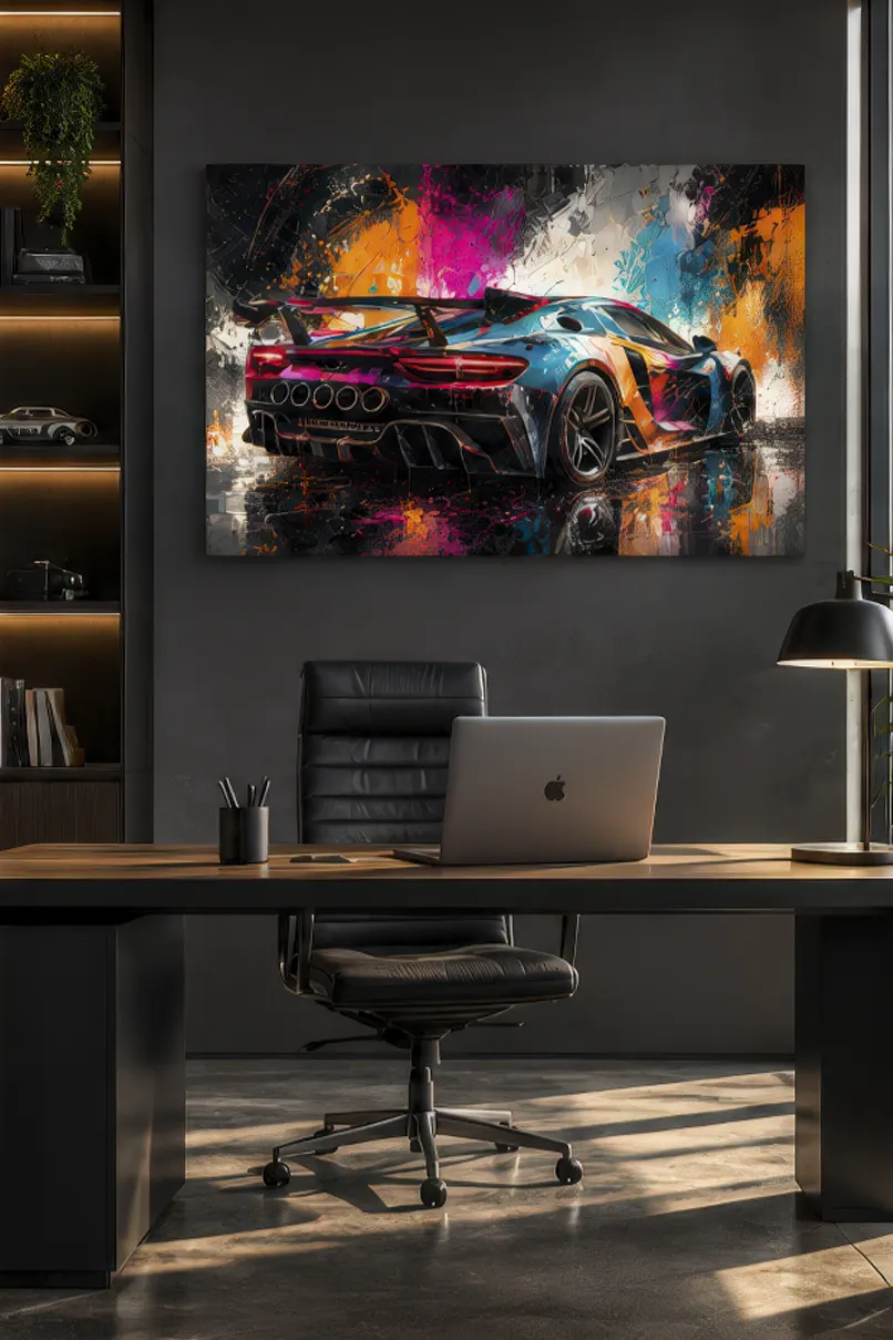 tableau-voiture-de-course--pop-art