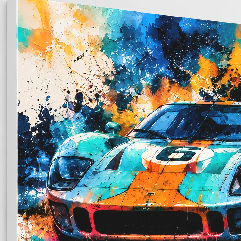 Tableau Lamborghini n°6 sur toile Canvas premium à tranche noire